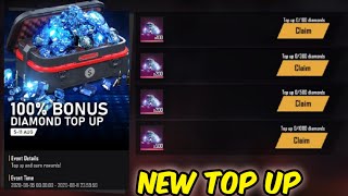 Free fire new 100% bonus diamond top up event | gun skin akash