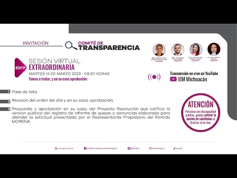 Sesión virtual extraordinaria