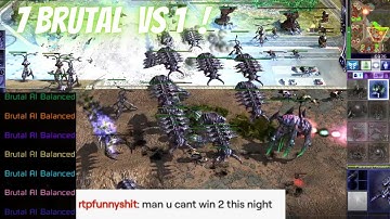 C&C 3 Kanes Wrath 1 vs 7 Brutals ​Gardens HD