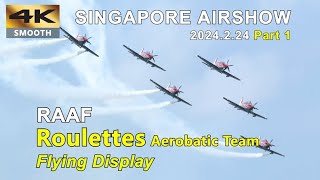 RAAF, Roulettes Aerobatic Team @ Singapore Airshow 2024.2.24 Part1 #planespotting #raaf #roulettes
