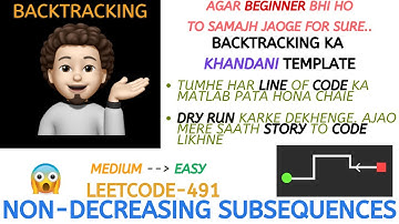Non-decreasing Subsequences | Khaandani Backtracking Template |   Explanation | Live Coding