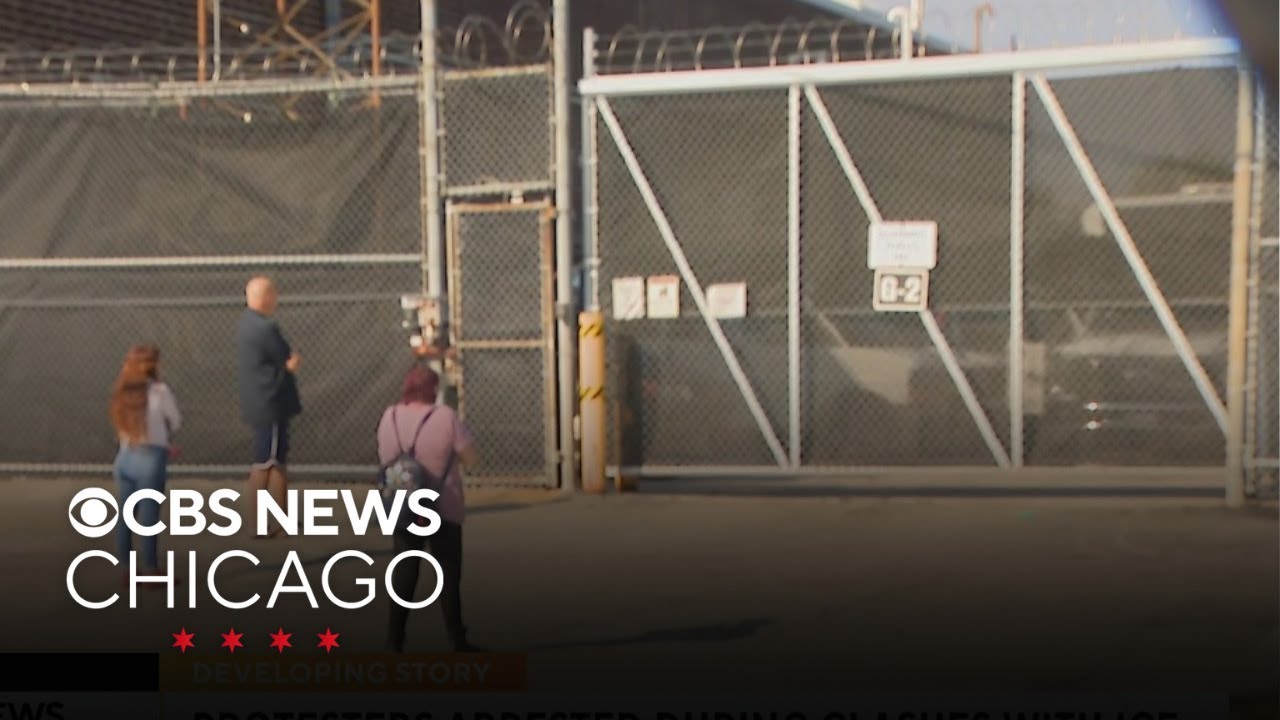 Small group of protests outside Broadview ICE facility after escalation on Friday