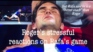 Roger Stressful Reactions To Rafa l But Rafa Said He Is A Better Coach Than Roger l Laver Cup 2019