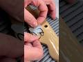 Applying the Logo #customguitar #handcrafted #guitarbuilding #custom #handmade #guitar #bass #tele