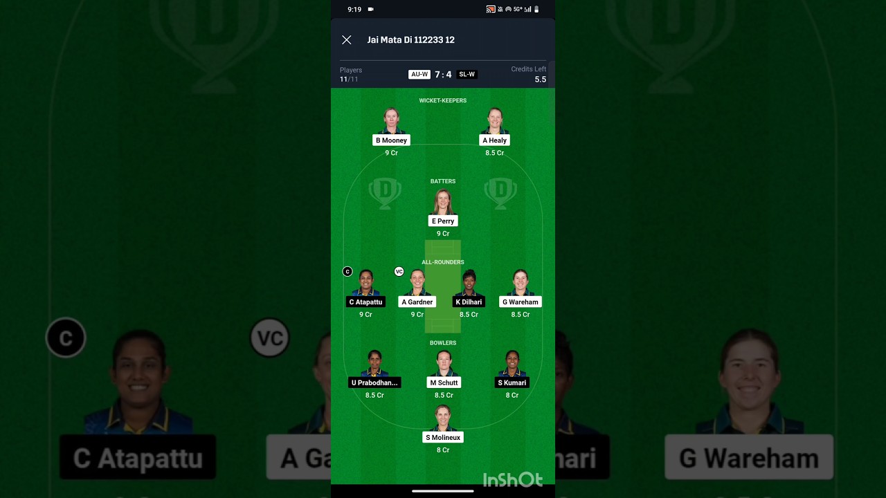 AUS-W vs SL-W Dream11 prediction, SL-W vs AUS-W 5th t20i match, T20I World Cup 2024