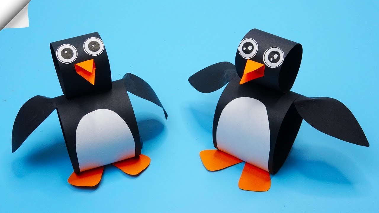 How to Make DIY Paper Penguin - Paper Penguin TOY for Kids - Rocking Paper Penguin