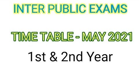 AP INTER PUBLIC EXAMS TIME TABLE 2021