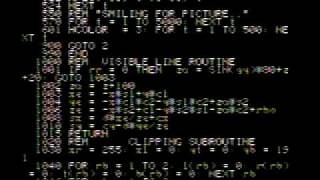 Adam Colecovision 3D Wireframe tests - 1986 - 1989