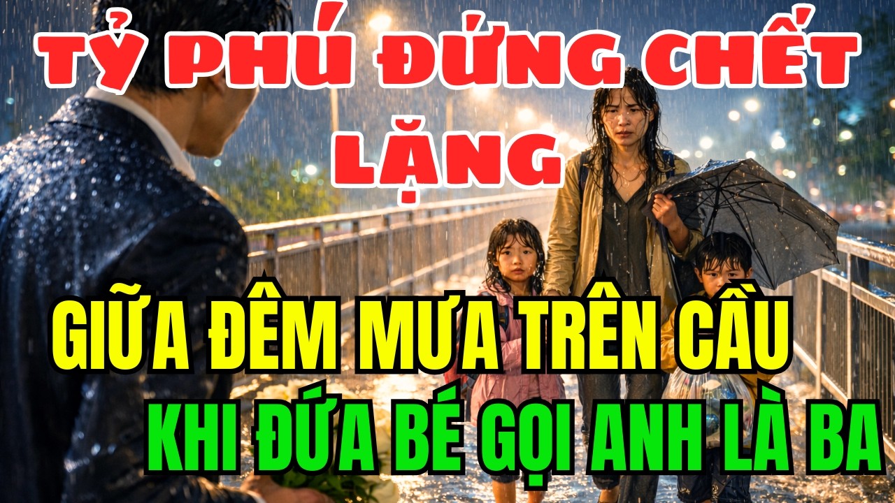 Tỷ Phú Đợi Vợ Cũ Giữa Đêm Mưa Trên Cây Cầu… Khoảnh Khắc Nhìn Thấy Con Khiến Anh Chết Lặng