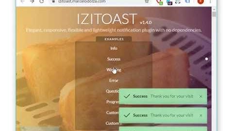 Mensajes Emergentes con Javascript Jquery | iziToast