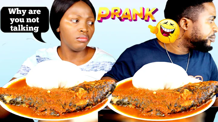 HILARIOUS IGNORING MY WIFE MUKPRANK | AFRICAN FOOD MUKBANG | FUFU AND FISH PEPPER SOUP MUKBANG