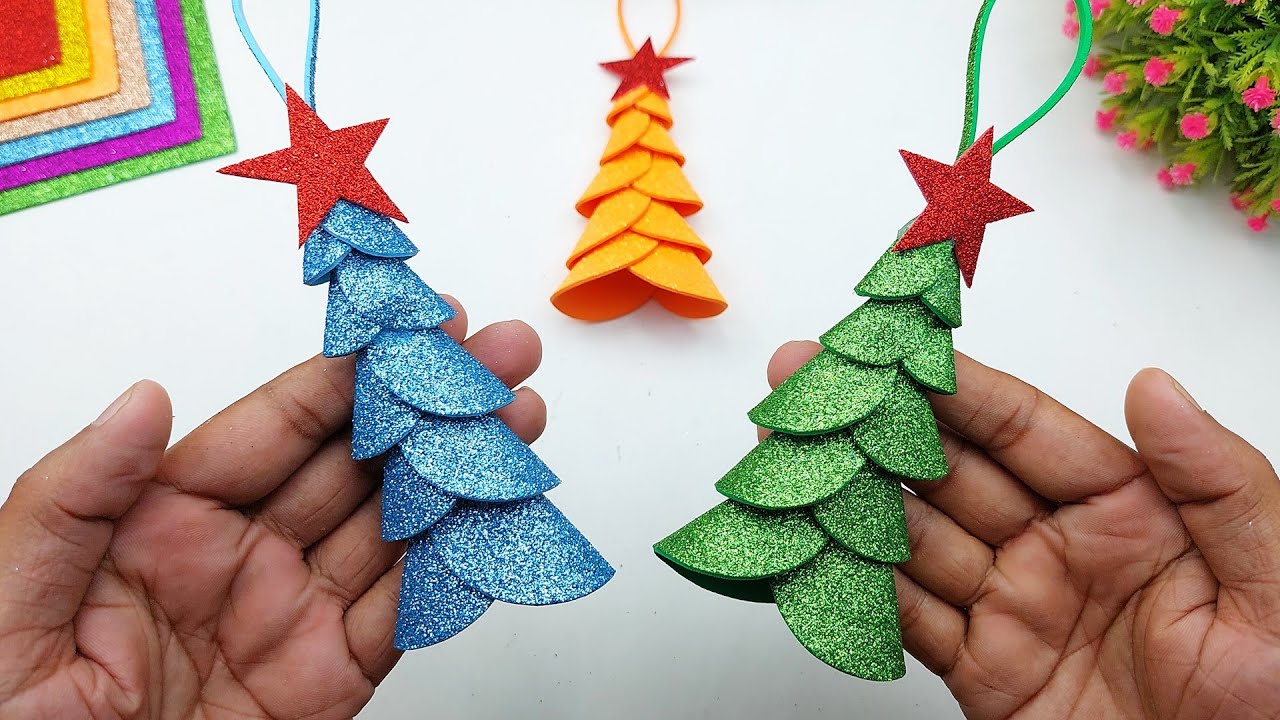 Little Christmas Trees * Glitter Foam * White, Green or White and