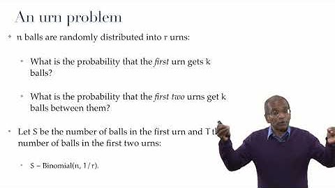 Lecture 10.1: e.  Simple applications: 2. An urn problem — [Probability | Santosh S. Venkatesh]