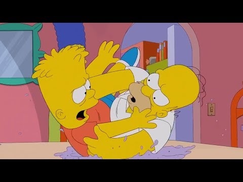 the-simpsons---bart-and-homer-fight