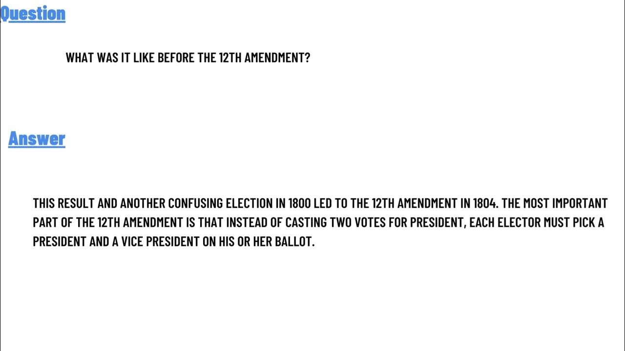 12th amendment explained｜TikTok Search