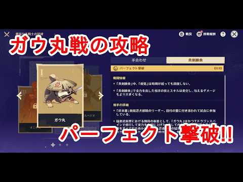 【原神】ガウ丸攻略・パーフェクト撃破【勇猛なる戦士の試練】