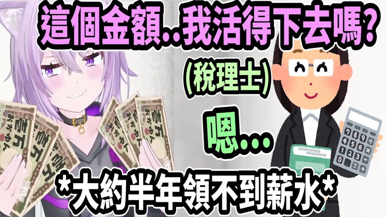 小粥預支人生中最大金額的費用..讓她接下來半年都領不到薪水了【hololive中文】 【Vtuber精華】【貓又小粥】
