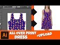 Create All Over Print in Illustrator for Printful 2019 - Sublimation Dress Upload to Etsy