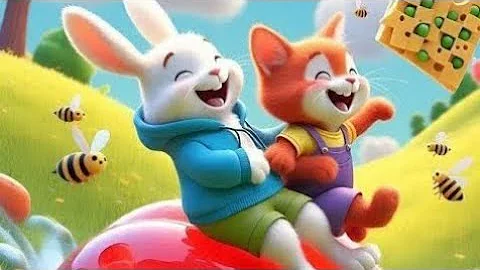 Bunny and Kitten’s Silly Day | Funny Kids Rhyme | 3D Cartoon Adventure