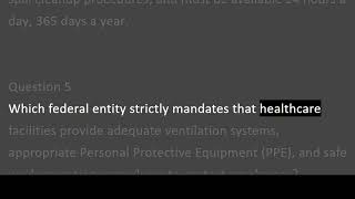 Chapter 22 Safety for Sterile Processing | Quiz