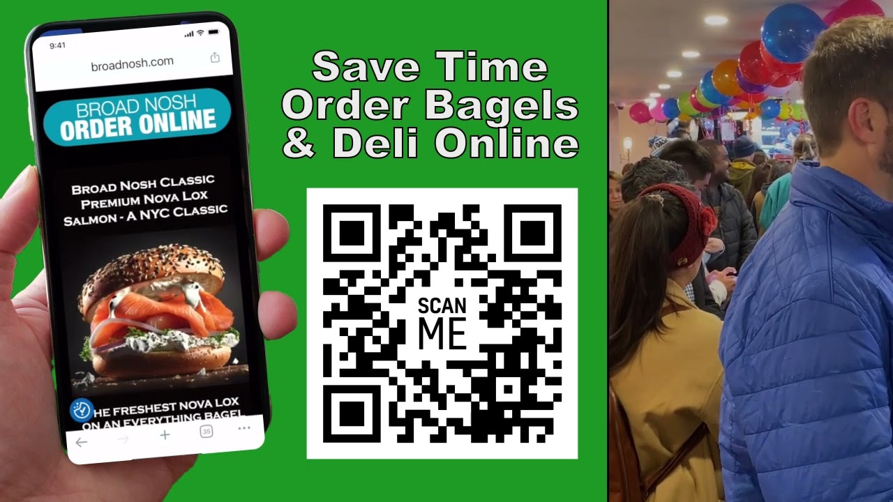 Save Time Order Bagels Deli Online Broad Nosh #bestBagels Broad Nosh Bagel Deli Catering NYC