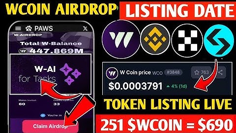 WCoin Finally Announced Listing Date | Wcoin Airdrop New Update | W-Coin Price Prediction Withdrawal