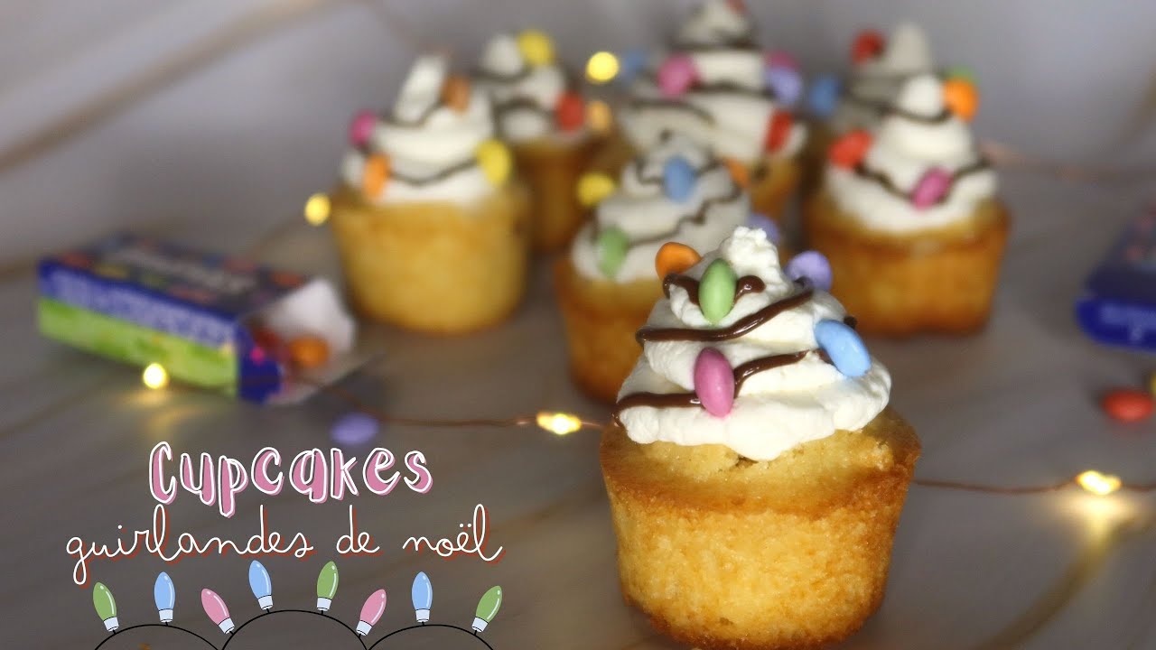 🎄 Cupcakes guirlandes de Noël - Léa cooking