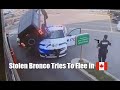 Stolen Bronco Crushes Cop Cruiser in Canada