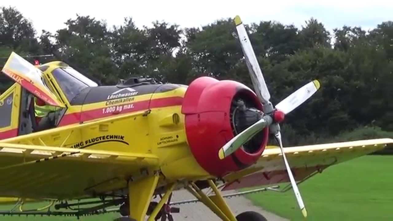 Air tractor and firefighter plane PZL-106 Kruk detail ground shots