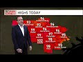 Slight rain chance today before hotter, sunnier days ahead
