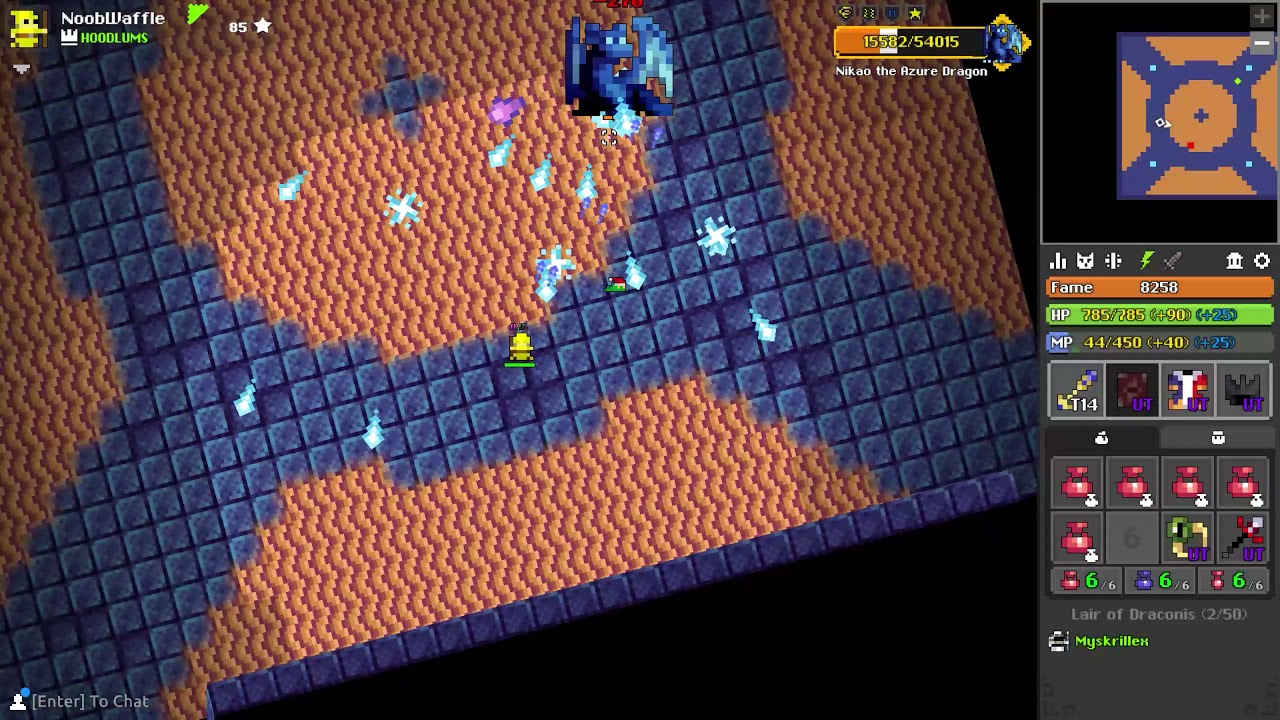 (rotmg lod) YELLO dps wizard kills 5 dragons with friendos