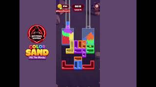 Color Sand: Fill The Blocks Level 74 Gameplay Solution