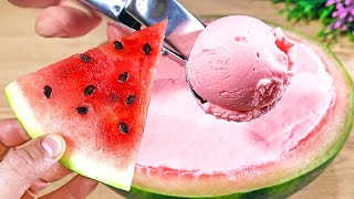 I made watermelon ice cream! Only 3 ingredients! Simple recipe! SO DELICIOUS!