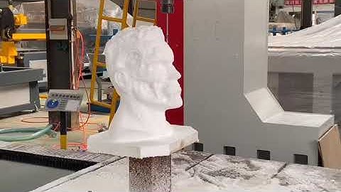 5 axis cnc milling machine making foam Terminator sculputure #5axiscnc #sculpture #5axiscncmachine