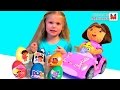 ✿ ДАША ПУТЕШЕСТВЕННИЦА как сделать яйца с сюрпризом Coloring Easter Eggs with DORA EXPLORER