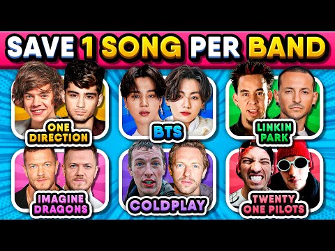 SAVE 1 SONG PER BAND 🎶 The Best Bands & Groups! (6 Songs Each One) | Music Quiz 😺