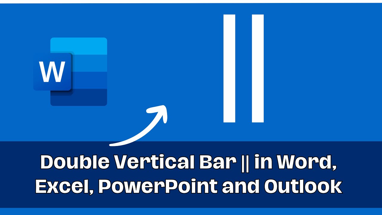 How to insert Double Vertical Line symbol in MS Word - YouTube