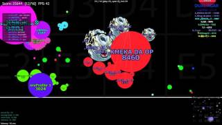 DUAL AGARIO AWESOME MOMENTS AND BRUTAL REAL TIME SPLITRUN