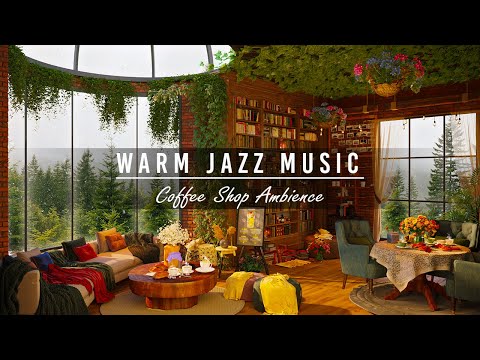 Warm Jazz Instrumental Music | Jazz Relaxing Music in Cozy Coffee Shop Ambience to Working, Sleeping