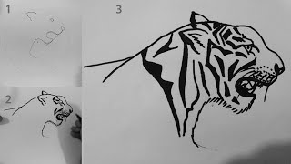 How To Draw A Tiger Roaring