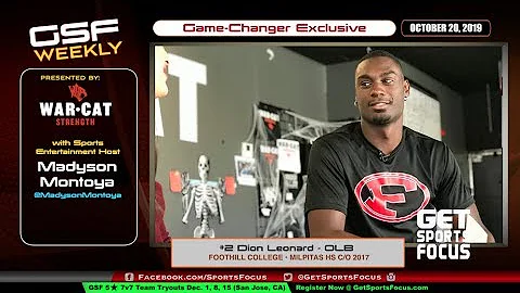 #2 Dion Leonard  OLB Foothill College  GSF Game-Ch...