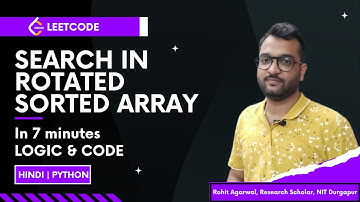 LeetCode 33 - Search in Rotated Sorted Array | Binary Search Logic | Python Explained in Hindi