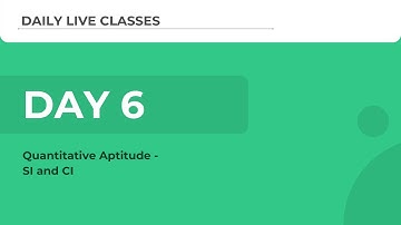 TCS Ninja Webinar Day 6(Aptitude): SI and CI