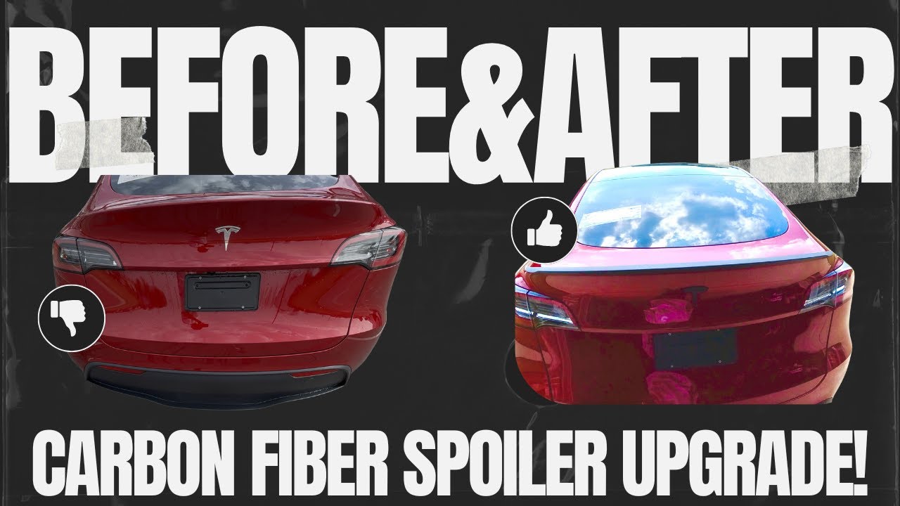 Installing a Real Carbon Fiber Spoiler on My 2025 Tesla Model Y ...