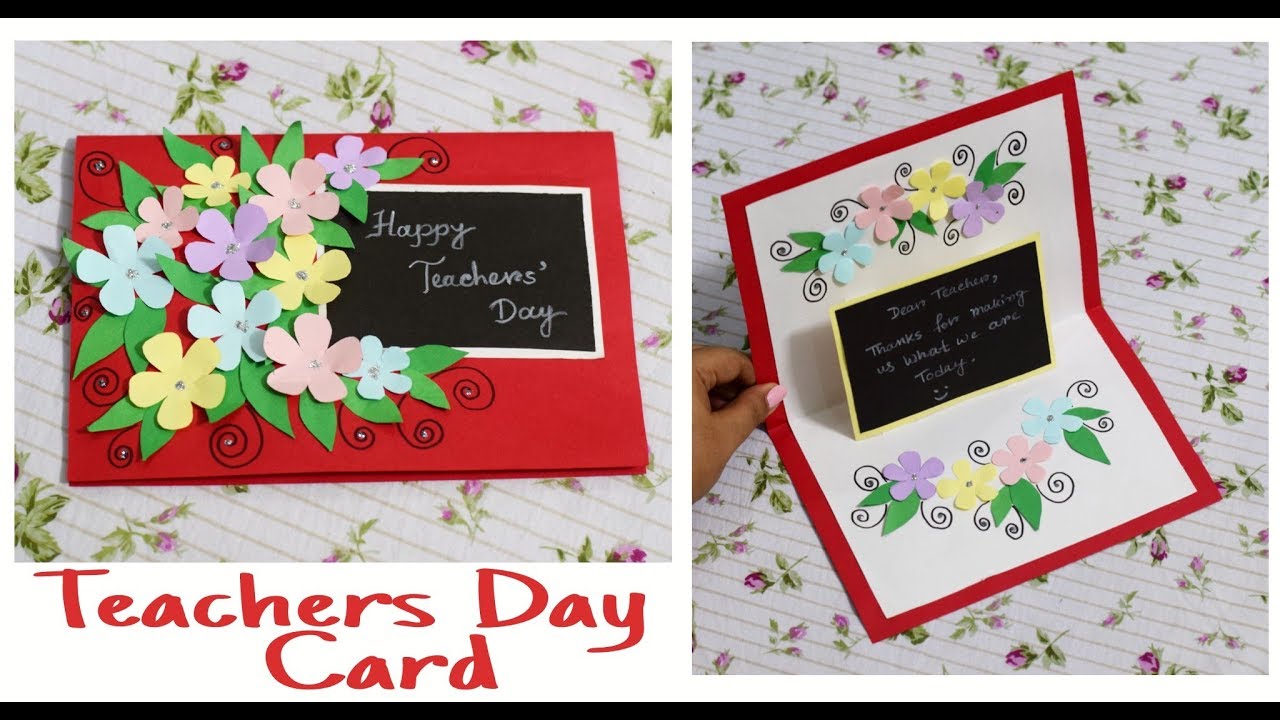 diy teacher's day card l handmade teachers day card making idea l easy  teachers' day greeting card