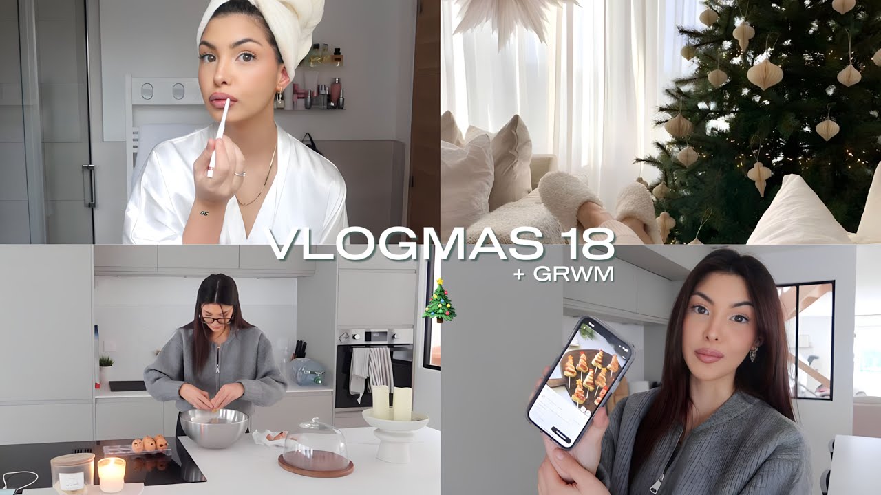 VLOGMAS 18 | Get Ready With Me (Routine Maquillage et Cheveux)🎄 - Lisa Ngo