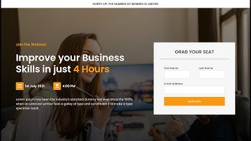 Responsive Webinar booking website with just HTML and CSS