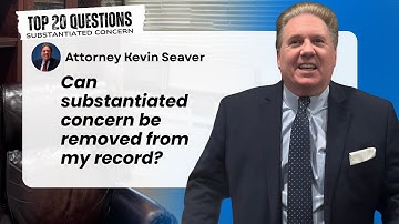 Can substantiated concern be removed from my record?