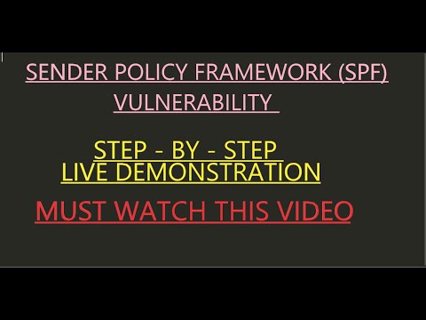 Sender Policy Framework Vulnerability (SPF) Step - by Step Live