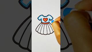 Colorful Dress Coloring Page for Kids Fun Easy Art for All Ages